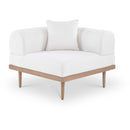  Meridian Laguna Cream Resilient Water Resistant Fabric Upholstered Outdoor Patio Modular Corner Chair IMAGE 1