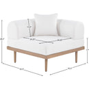  Meridian Laguna Cream Resilient Water Resistant Fabric Upholstered Outdoor Patio Modular Corner Chair IMAGE 5