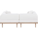  Meridian Laguna 71" Cream Resilient Water Resistant Fabric Upholstered 2 pc Outdoor Patio Modular Loveseat IMAGE 4