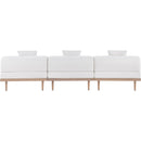  Meridian Laguna 106.5" Cream Resilient Water Resistant Fabric Upholstered 3 pc Outdoor Patio Modular Sofa IMAGE 3