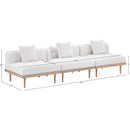  Meridian Laguna 106.5" Cream Resilient Water Resistant Fabric Upholstered 3 pc Outdoor Patio Modular Sofa IMAGE 4