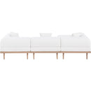  Meridian Laguna 106.5" Cream Resilient Water Resistant Fabric Upholstered 3 pc Outdoor Patio Modular Sofa IMAGE 4