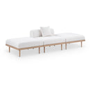  Meridian Laguna 106.5" Cream Resilient Water Resistant Fabric Upholstered 3 pc Outdoor Patio Modular Sofa IMAGE 1