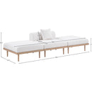  Meridian Laguna 106.5" Cream Resilient Water Resistant Fabric Upholstered 3 pc Outdoor Patio Modular Sofa IMAGE 5