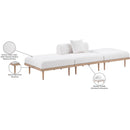  Meridian Laguna 106.5" Cream Resilient Water Resistant Fabric Upholstered 3 pc Outdoor Patio Modular Sofa IMAGE 6