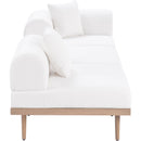  Meridian Laguna 106.5" Cream Resilient Water Resistant Fabric Upholstered 3 pc Outdoor Patio Modular Sofa IMAGE 3