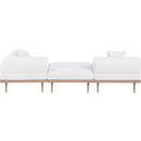  Meridian Laguna 106.5" Cream Resilient Water Resistant Fabric Upholstered 3 pc Outdoor Patio Modular Sofa IMAGE 4