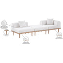  Meridian Laguna 106.5" Cream Resilient Water Resistant Fabric Upholstered 3 pc Outdoor Patio Modular Sofa IMAGE 6