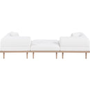  Meridian Laguna 106.5" Cream Resilient Water Resistant Fabric Upholstered 3 pc Outdoor Patio Modular Sofa IMAGE 4