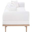  Meridian Laguna 142" Cream Resilient Water Resistant Fabric Upholstered 4 pc Outdoor Patio Modular Sofa IMAGE 3