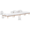  Meridian Laguna 142" Cream Resilient Water Resistant Fabric Upholstered 4 pc Outdoor Patio Modular Sofa IMAGE 6