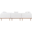  Meridian Laguna 106.5" Cream Resilient Water Resistant Fabric Upholstered 4 pc Outdoor Patio Modular Sectional IMAGE 4