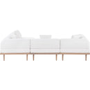  Meridian Laguna 106.5" Cream Resilient Water Resistant Fabric Upholstered 4 pc Outdoor Patio Modular Sectional IMAGE 4