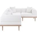  Meridian Laguna 106.5" Cream Resilient Water Resistant Fabric Upholstered 4 pc Outdoor Patio Modular Sectional IMAGE 3
