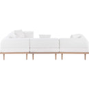  Meridian Laguna 106.5" Cream Resilient Water Resistant Fabric Upholstered 4 pc Outdoor Patio Modular Sectional IMAGE 4