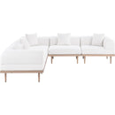  Meridian Laguna 106.5" Cream Resilient Water Resistant Fabric Upholstered 5 pc Outdoor Patio Modular Sectional IMAGE 3