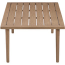 Meridian Laguna Natural Aluminum Outdoor Patio Coffee Table IMAGE 3