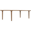  Meridian Laguna Natural Aluminum Outdoor Patio Coffee Table IMAGE 5