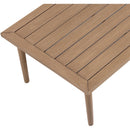  Meridian Laguna Natural Aluminum Outdoor Patio Coffee Table IMAGE 6