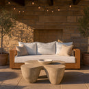  Meridian Fiore Beige Concrete Indoor/Outdoor Coffee Table IMAGE 2