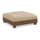  Meridian Turin Beige Fabric Upholstered Modular Ottoman IMAGE 1