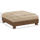  Meridian Turin Beige Fabric Upholstered Modular Ottoman IMAGE 4