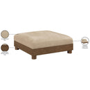  Meridian Turin Beige Fabric Upholstered Modular Ottoman IMAGE 5