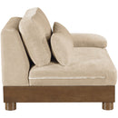  Meridian Turin Beige Fabric Upholstered Modular Right Arm Chair IMAGE 4