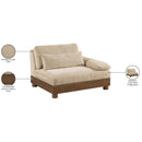  Meridian Turin Beige Fabric Upholstered Modular Right Arm Chair IMAGE 7