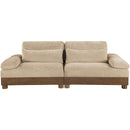  Meridian Turin 95.5" Beige Fabric Upholstered 2 pc Modular Loveseat IMAGE 2