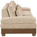  Meridian Turin 95.5" Beige Fabric Upholstered 2 pc Modular Loveseat IMAGE 4