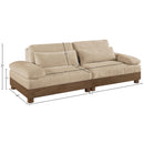  Meridian Turin 95.5" Beige Fabric Upholstered 2 pc Modular Loveseat IMAGE 6