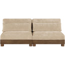  Meridian Turin 80" Beige Fabric Upholstered 2 pc Modular Loveseat IMAGE 2