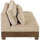  Meridian Turin 80" Beige Fabric Upholstered 2 pc Modular Loveseat IMAGE 3