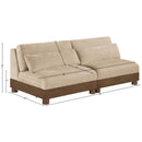  Meridian Turin 80" Beige Fabric Upholstered 2 pc Modular Loveseat IMAGE 6