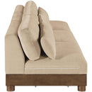  Meridian Turin 120" Beige Fabric Upholstered 3 pc Modular Sofa IMAGE 3