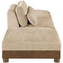  Meridian Turin 120" Beige Fabric Upholstered 3 pc Modular Sofa IMAGE 3