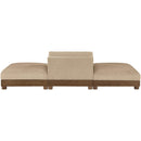  Meridian Turin 120" Beige Fabric Upholstered 3 pc Modular Sofa IMAGE 4