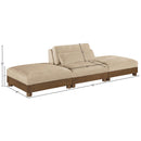  Meridian Turin 120" Beige Fabric Upholstered 3 pc Modular Sofa IMAGE 6