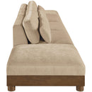  Meridian Turin 200" Beige Fabric Upholstered 5 pc Modular Sofa IMAGE 3