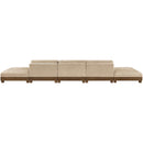  Meridian Turin 200" Beige Fabric Upholstered 5 pc Modular Sofa IMAGE 5