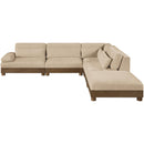  Meridian Turin 120" Beige Fabric Upholstered 5 pc Modular Sectional IMAGE 2