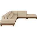  Meridian Turin 120" Beige Fabric Upholstered 5 pc Modular Sectional IMAGE 4