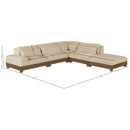  Meridian Turin 120" Beige Fabric Upholstered 5 pc Modular Sectional IMAGE 6
