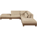  Meridian Turin 120" Beige Fabric Upholstered 5 pc Modular Sectional IMAGE 3