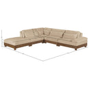  Meridian Turin 127.75" Beige Fabric Upholstered 5 pc Modular Sectional IMAGE 6