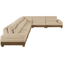  Meridian Turin 167.75" Beige Fabric Upholstered 6 pc Modular Sectional IMAGE 4