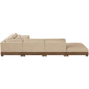  Meridian Turin 160" Beige Fabric Upholstered 6 pc Modular Sectional IMAGE 4
