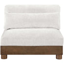  Meridian Turin Cream Fabric Upholstered Modular Armless Chair IMAGE 2