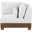  Meridian Turin Cream Fabric Upholstered Modular Corner Chair IMAGE 2